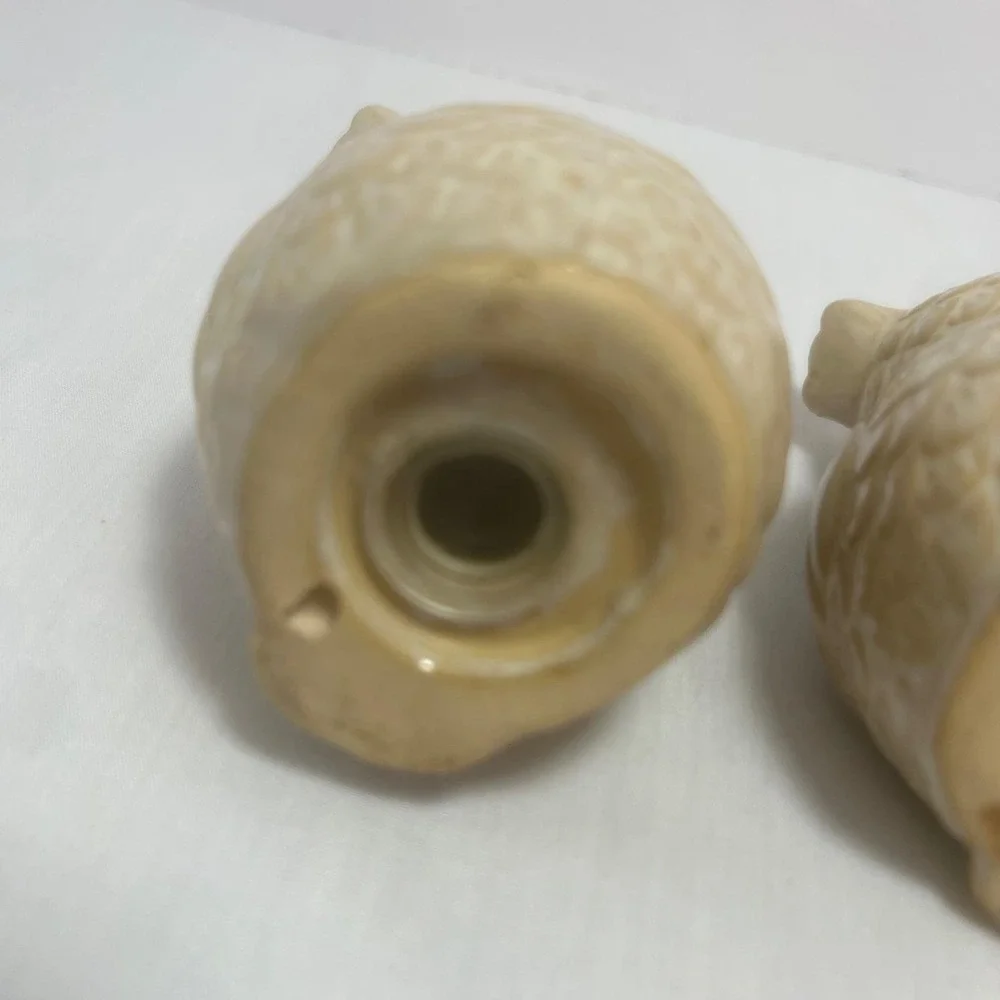 Vtg Style Owl‎ Salt Pepper Shakers Beige Ceramic Pair Mid Century Retro  Decor